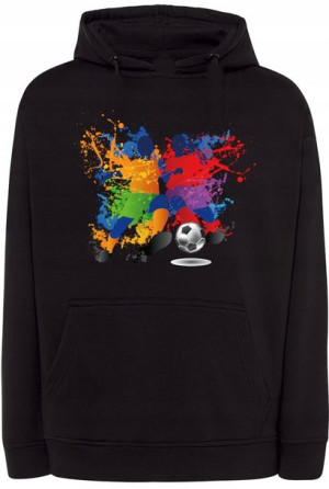 Bluza męska nadruk Piłka Nożna Kolor r.XS