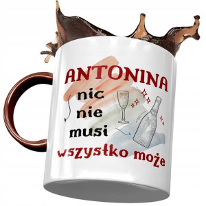 Kubek Bordowy Dla Antoniny Dziewczyny na Prezent