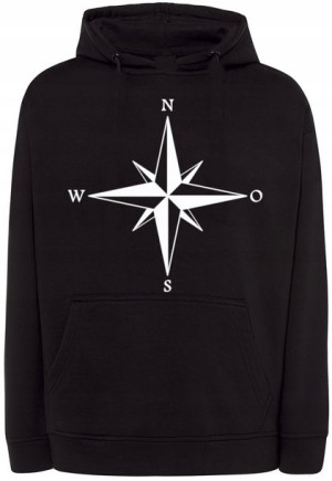 Bluza męska nadruk Róża Wiatrów KOMPAS r.M
