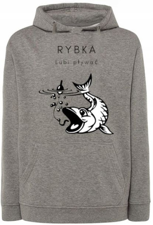 Bluza męska nadruk rybka Lubi Pływać r.XXL