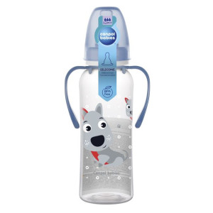 Butelka 250 Ml Z Uchwytami  Bpa Free Niebieski Piesek 12M+
