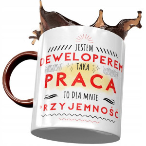 Kubek Bordowy Dla Dewelopera Praca to Przyjemność