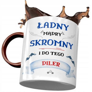 Kubek Bordowy Dla Dilera Ładny Mądry Prezent