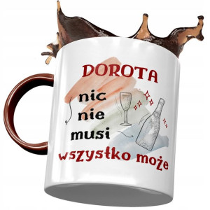Kubek Bordowy Dla Doroty Żony Koleżanki na Prezent
