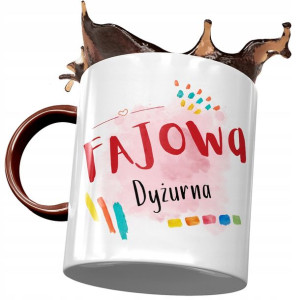 Kubek Bordowy Dla Dyżurnej Fajowa Dyżurna Prezent