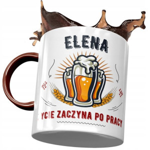 Kubek Bordowy Dla Eleny Koleżanki Żony na Prezent