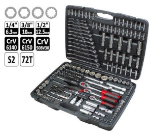 Zestaw narzędziowy 1/4", 3/8", 1/2", 215cz NASADKI BITY SELTA