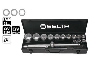 Zestaw narzędziowy 3/4", 16cz NASADKI SELTA