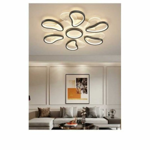Lampa Sufitowa Led Sterowana Pilotem Elena Śr.82cm Black