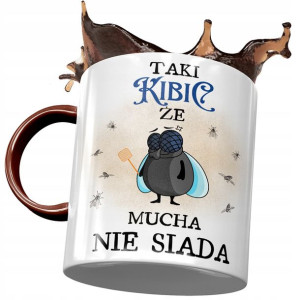 Kubek Bordowy Dla Kibica Że Mucha Nie Siada
