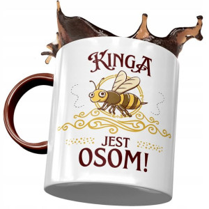 Kubek Bordowy Dla Kingi Koleżanki na Prezent