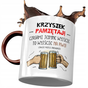Kubek Bordowy Dla Krzyśka Kolegi na Prezent