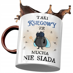Kubek Bordowy Dla Księgowego Mucha nie Siada