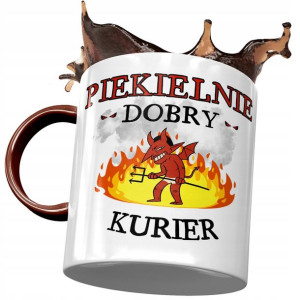 Kubek Bordowy Dla Kuriera Piekielnie Dobry Prezent