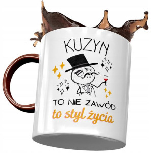 Kubek Bordowy Dla Kuzyna na Urodziny na Prezent