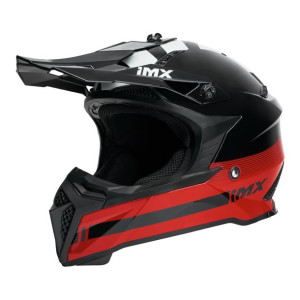 Kask IMX FMX-02 BLACK/RED/WHITE czerwony GRATISY
