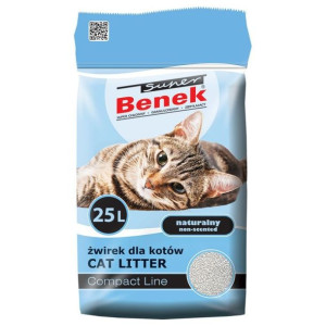 SUPER BENEK Żwirek compact o zapachu glinki błękitny 25l