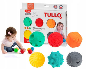 Piłki Sensoryczne Tullo Gryzaki  Buźki 6 Sztuk