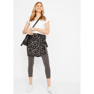 Bonprix Czarna Krótka Wiązana Spódnica Wzór Paisley Mini 40-42 912711