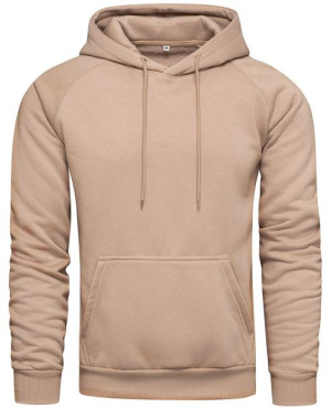 Bluza męska z kapturem beżowa Recea - XXL