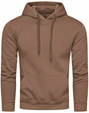 Bluza męska z kapturem brązowa Recea - XL