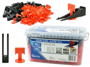 System Do Płytek 100 Klinów + 700 Klipsów 1,5mm
