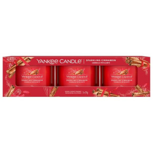 Zestaw Yankee Candle Sparkling Cinnamon 3 x świece mini