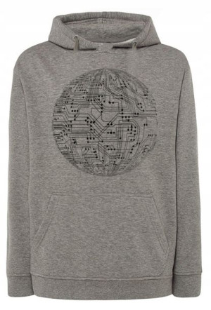 Bluza męska nadruk ścieżka PCB r.L