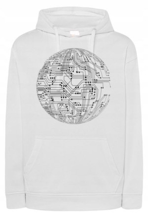 Bluza męska nadruk ścieżka PCB r.L