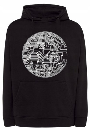 Bluza męska nadruk ścieżka PCB r.XS