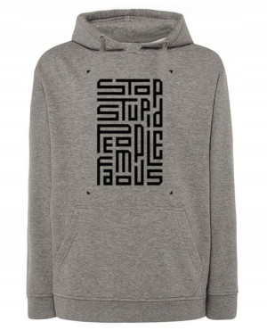 Bluza męska nadruk STOP STUPID PEOPLE r.XXL