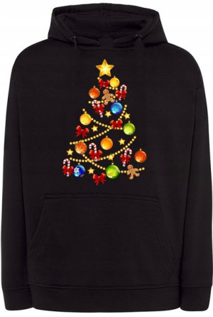 Bluza męska nadruk Świąteczna Choinka r.XS