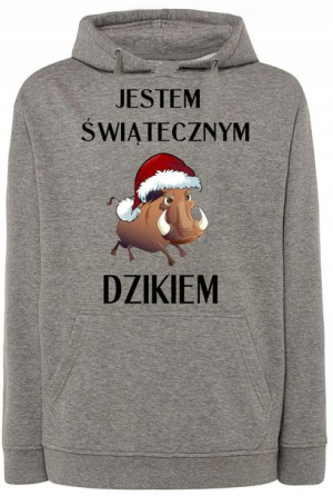 Bluza męska nadruk Świąteczny Dzik r.M