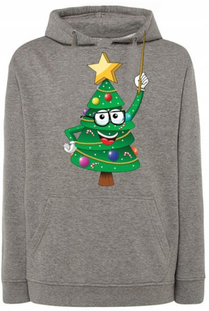 Bluza męska nadruk Święta Happy Choinka r.4XL