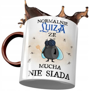 Kubek Bordowy Dla Luizy Żony Koleżanki na Prezent