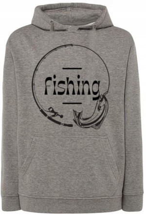 Bluza męska nadruk WĘDKOWANIE FISHING r.3XL
