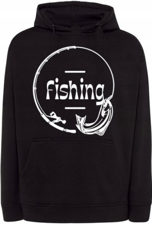 Bluza męska nadruk WĘDKOWANIE FISHING r.S