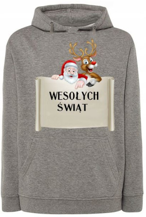 Bluza męska nadruk Wesołych Świąt r.L