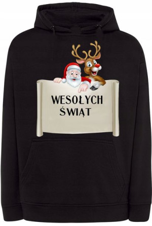 Bluza męska nadruk Wesołych Świąt r.M
