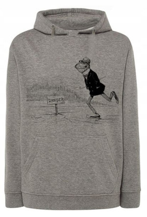Bluza męska nadruk Żaba na Łyżwach r.4XL