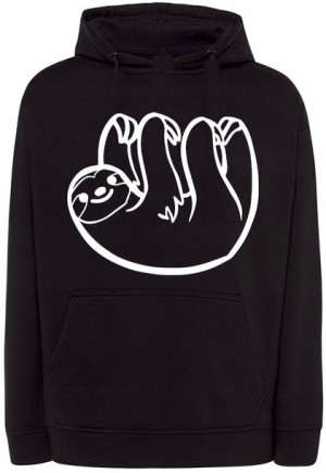 Bluza męska nadruk zabawny LENIWIEC r.XS
