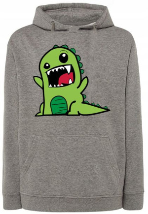 Bluza męska nadruk zielony Potwór DINO r.4XL