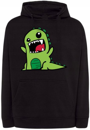 Bluza męska nadruk zielony Potwór DINO r.M