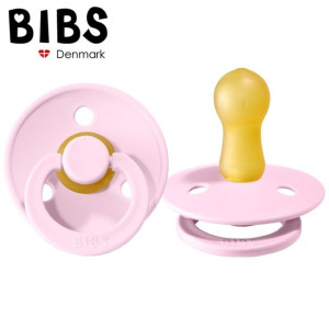 Smoczek uspokajający kauczukowy BIBS  BABY PINK RÓŻOWY M 6-18 mcy