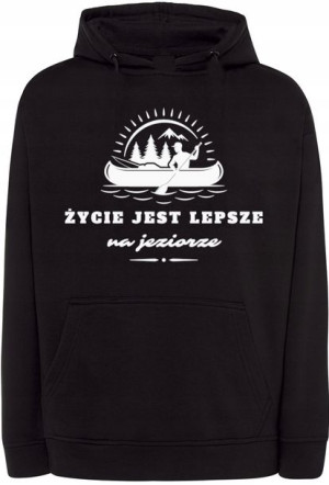 Bluza męska nadruk Życie na Jeziorze r.XS