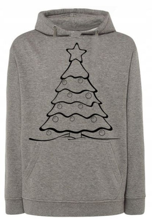 Bluza męska świąteczny nadruk CHOINKA r.5XL