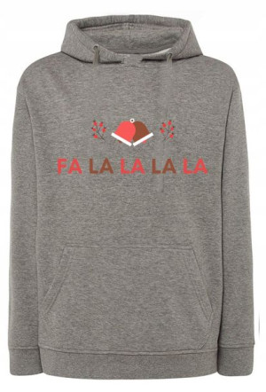 Bluza męska świąteczny nadruk FA LA LA r.5XL