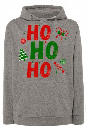 Bluza męska świąteczny nadruk HO HO HO r.XL