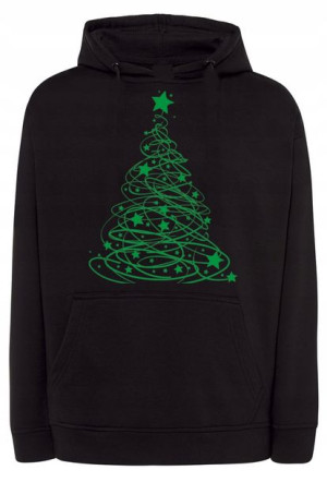 Bluza męska święteczny nadruk zielona Choinka 5XL