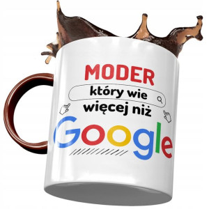 Kubek Bordowy Dla Modera Który Wie Więcej Prezent